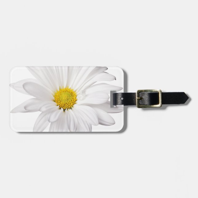 Etiqueta De Bagagem Margaridas personalizadas fundo da flor da (Frente Horizontal)