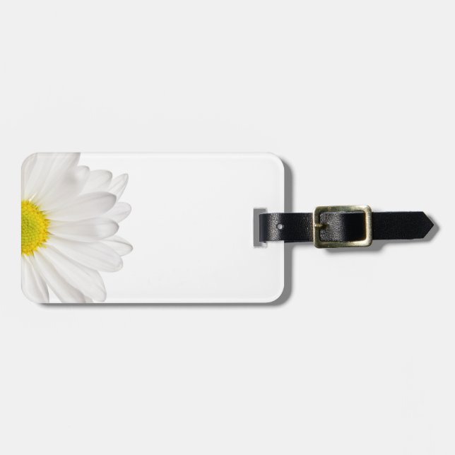 Etiqueta De Bagagem Margaridas personalizadas fundo da flor da (Frente Horizontal)