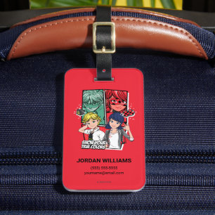 Etiqueta De Bagagem Marinette e Adrien Verdadeiras Cores