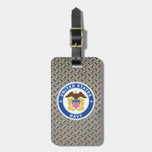 Etiqueta De Bagagem Marinho dos EUA Agente Crest
