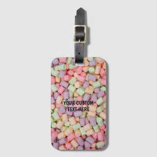 Etiqueta De Bagagem Marshmallows de Texto Personalizado