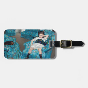 Etiqueta De Bagagem Mary Cassatt - Menina em uma Poltrona Azul