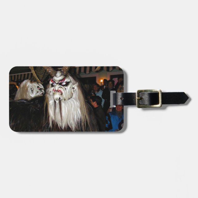 Etiqueta De Bagagem Máscara do Diabo Japonês (Frente Horizontal)