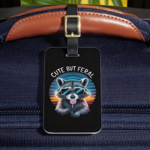 Etiqueta De Bagagem Mascote Engraçado Fofo Mas Feroz