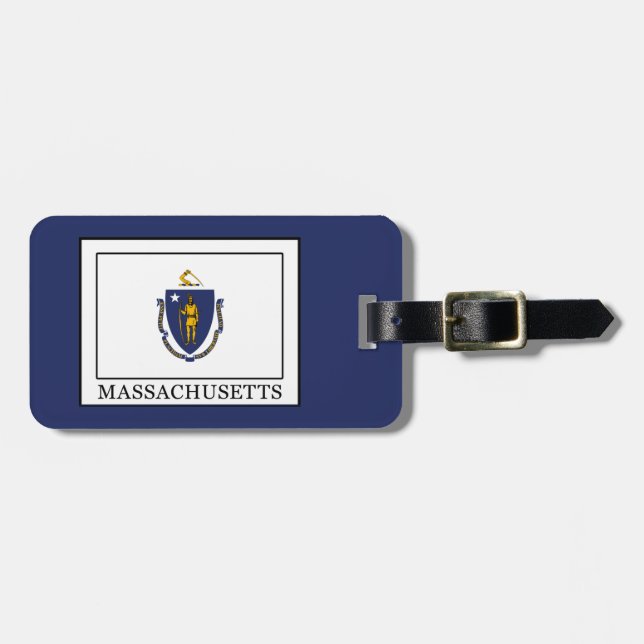Etiqueta De Bagagem Massachusetts (Frente Horizontal)