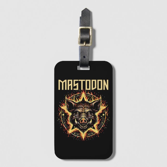 Etiqueta De Bagagem Mastodon Boar Fire (Frente Vertical)