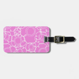 Etiqueta De Bagagem Matriz Floral Abstrata (Rosa Suave) Arte Fina