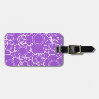 Etiqueta De Bagagem Matriz Floral Abstrata (Roxo) Arte Refinada