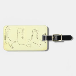 Etiqueta De Bagagem Maxila da anatomia | do vintage mais baixa