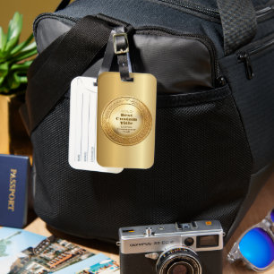 Etiqueta De Bagagem Medalha de Ouro Realista 3D Personalizável Prêmio
