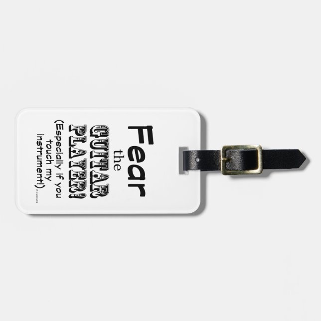 Etiqueta De Bagagem Medo Do Jogador De Violão (Frente Horizontal)