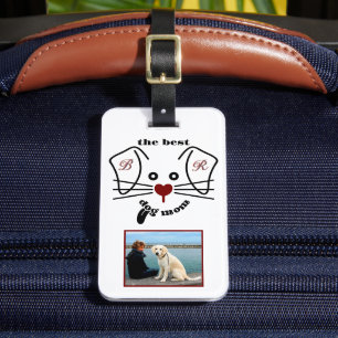 Etiqueta De Bagagem Melhor Cachorro Mãe Fotografia Personalizada Monog