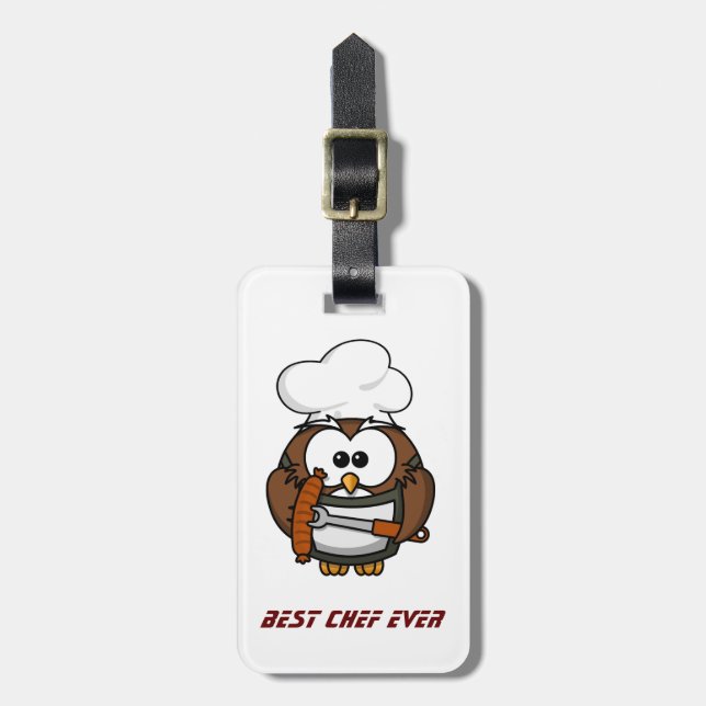 Etiqueta De Bagagem Melhor Chef de sempre (Frente Vertical)