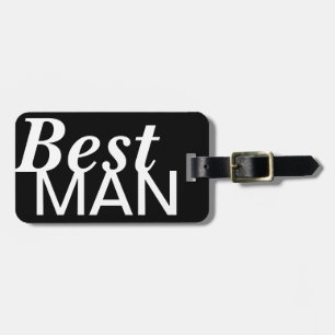 Etiqueta De Bagagem Melhor Homem Negro e Branco