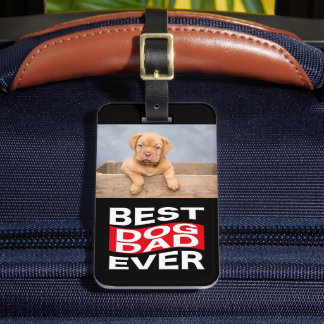 Etiqueta De Bagagem Melhor Pai De Cachorro Personalizado De Foto De Pe