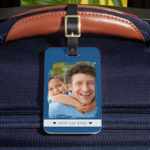Etiqueta De Bagagem Melhor pai do mundo foto personalizada