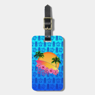 Etiqueta De Bagagem Menina do surfista