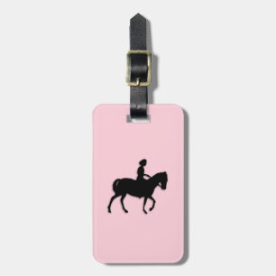 Etiqueta De Bagagem Menina no rosa do cavalo/pônei