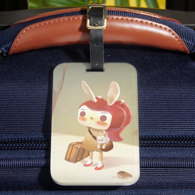 Etiqueta De Bagagem Menina perdida na floresta (Frente Insitu 2)