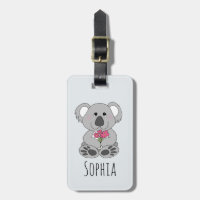 Meninas Cute Koala Bear Cartoon e Nome Infantis