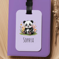Meninas Panda Roxo Fofo Crianças