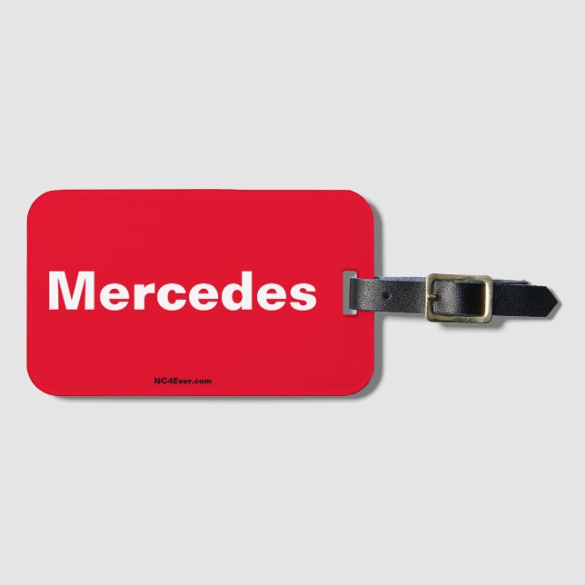 Etiqueta de Bagagem Mercedes (Frente Horizontal)