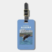 Mergulho da águia americana - Katmai, Alaska