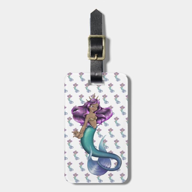 Etiqueta De Bagagem Mermaid Iole (Frente Vertical)