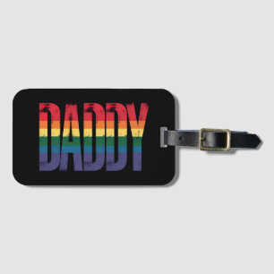 Etiqueta De Bagagem Mês do Orgulho Gay do Papai Dia dos Pais LGBTQ Arc