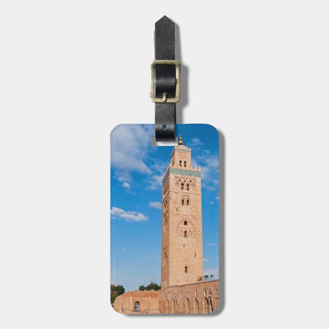 Etiqueta De Bagagem Mesquita Koutoubia - Marraquexe, Marrocos (Frente Vertical)