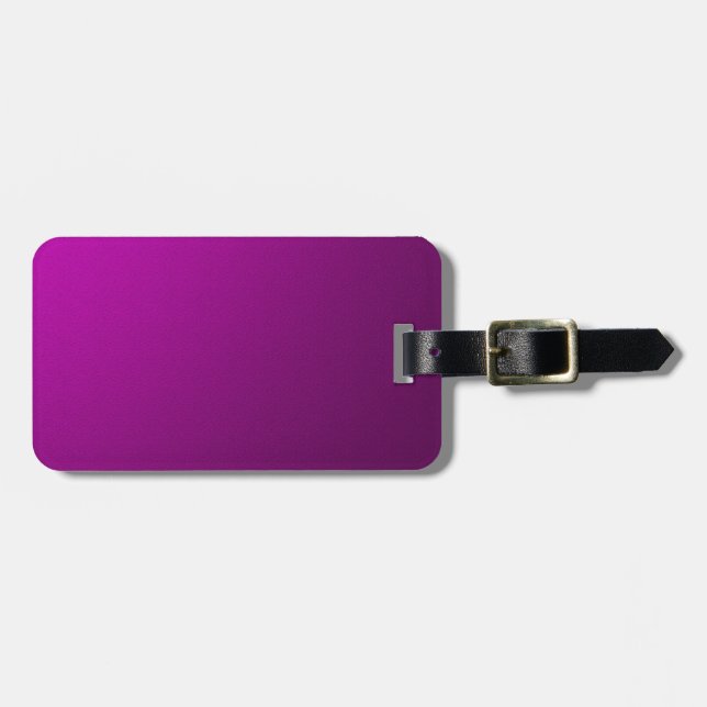 Etiqueta De Bagagem Metálico roxo (Frente Horizontal)