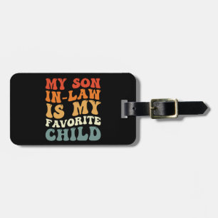 Etiqueta De Bagagem Meu Genro É Meu Filho Favorito Família Groovy