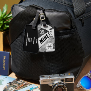 Etiqueta De Bagagem MEU! seleção de vôlei de cinzas pretas