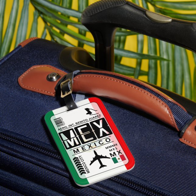Etiqueta de Bagagem MEX do México (Frente Insitu 1)
