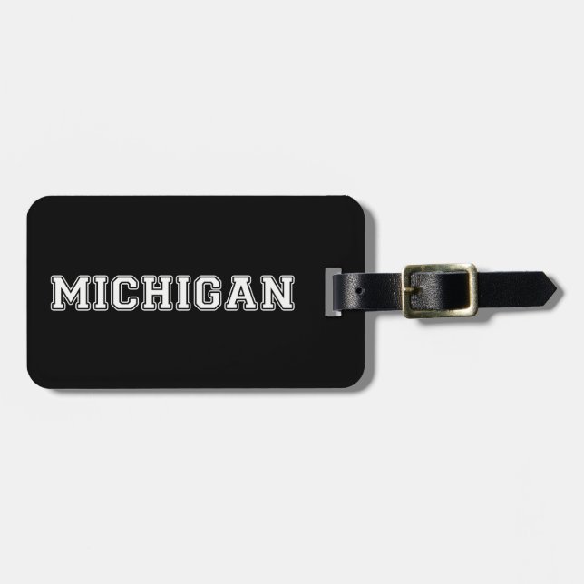 Etiqueta De Bagagem Michigan (Frente Horizontal)