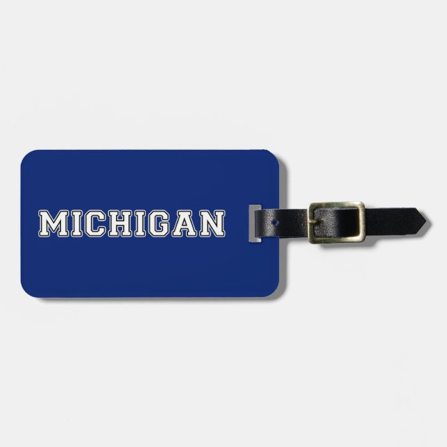 Etiqueta De Bagagem Michigan (Frente Horizontal)