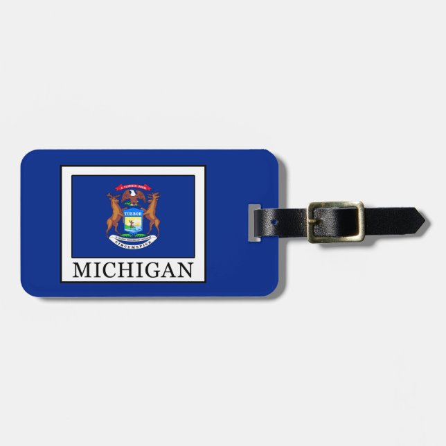 Etiqueta De Bagagem Michigan (Frente Horizontal)