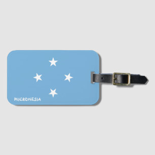 Etiqueta De Bagagem Micronésia Bandeira Nacional Patriótica