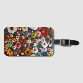 Etiqueta De Bagagem Milefleurs, Flores, Monograma, Floral