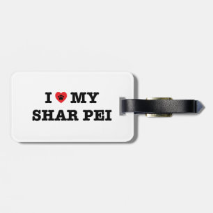 Etiqueta De Bagagem Mim coração meu Tag da bagagem de Shar Pei