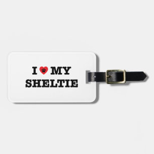 Etiqueta De Bagagem Mim coração meu Tag da bagagem de Sheltie