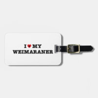 Mim coração meu Tag da bagagem de Weimaraner