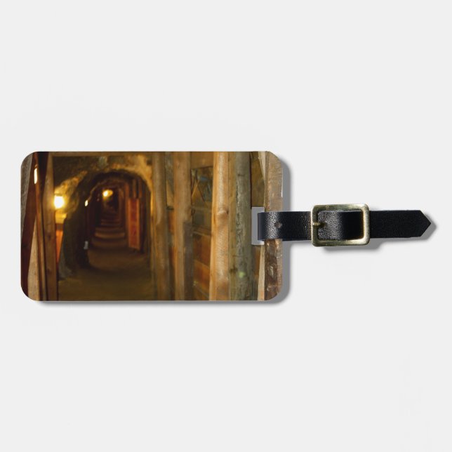 Etiqueta De Bagagem Mina Dourado (Frente Horizontal)