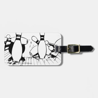 Etiqueta De Bagagem Minha equipe do bebendo tem um problema da boliche