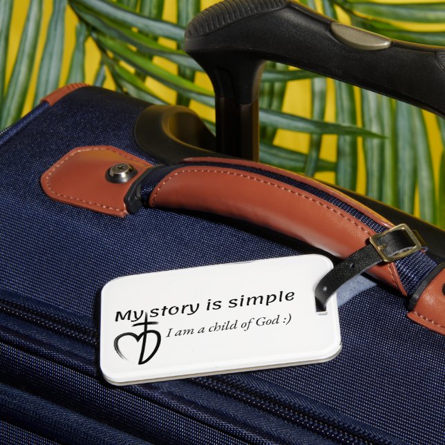 Etiqueta De Bagagem Minha história é simples (Frente Insitu 3)