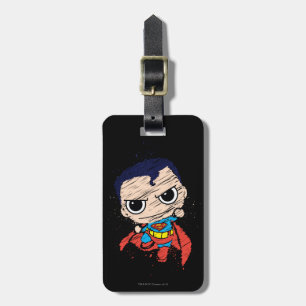 Etiqueta De Bagagem Mini Superman Sketch - Voando