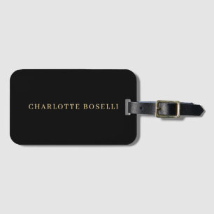 Etiqueta De Bagagem Minimalista Elegante Clássico Profissional Simples