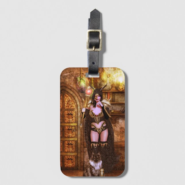 Etiqueta De Bagagem Mística das Sombras Velvet (Frente Vertical)