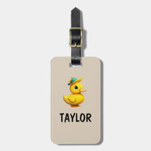 Etiqueta De Bagagem Mochila Bolsa Colorida Personalizada Pato de Borra