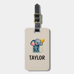 Etiqueta De Bagagem Mochila Colorida Personalizada de Elefante
